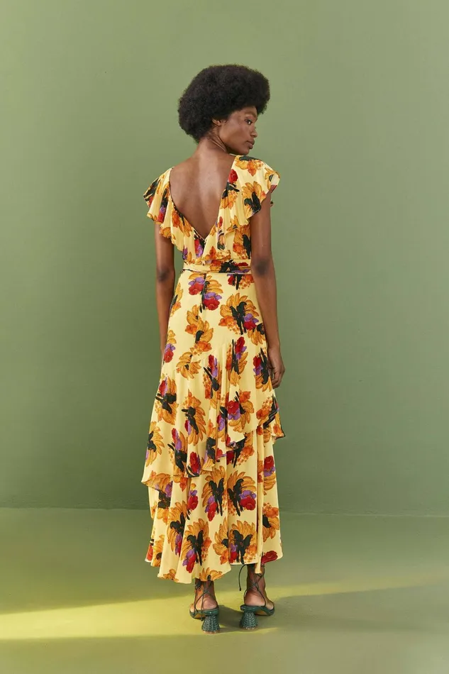 Banana Nest Midi Dress Women Farm Rio Midi Dresses