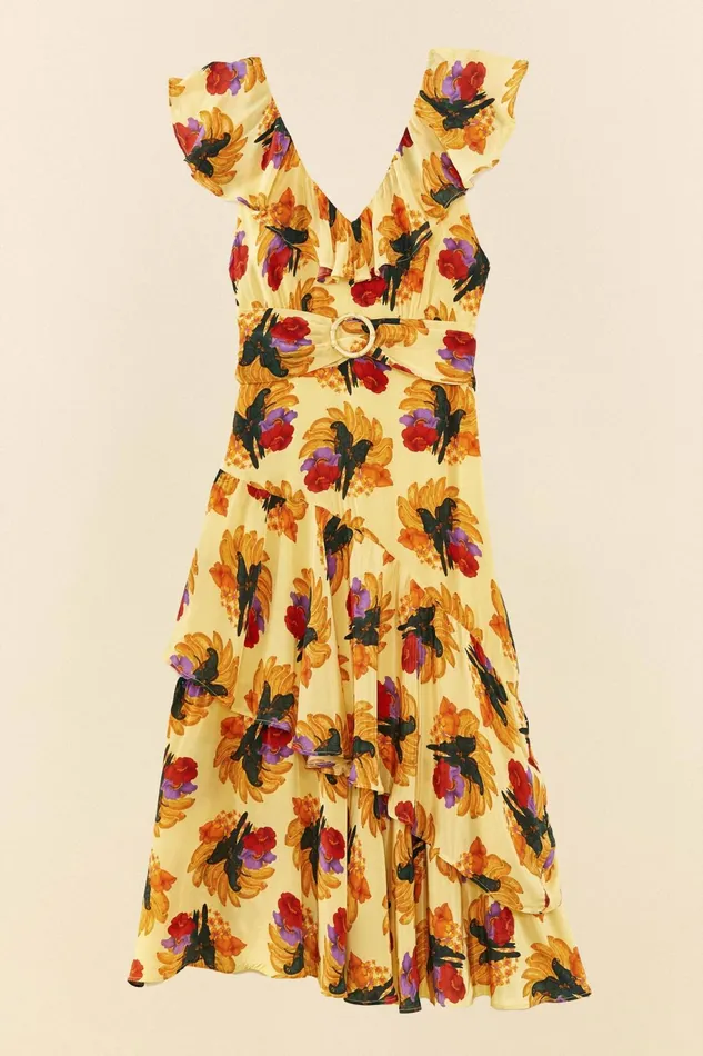 Banana Nest Midi Dress Women Farm Rio Midi Dresses