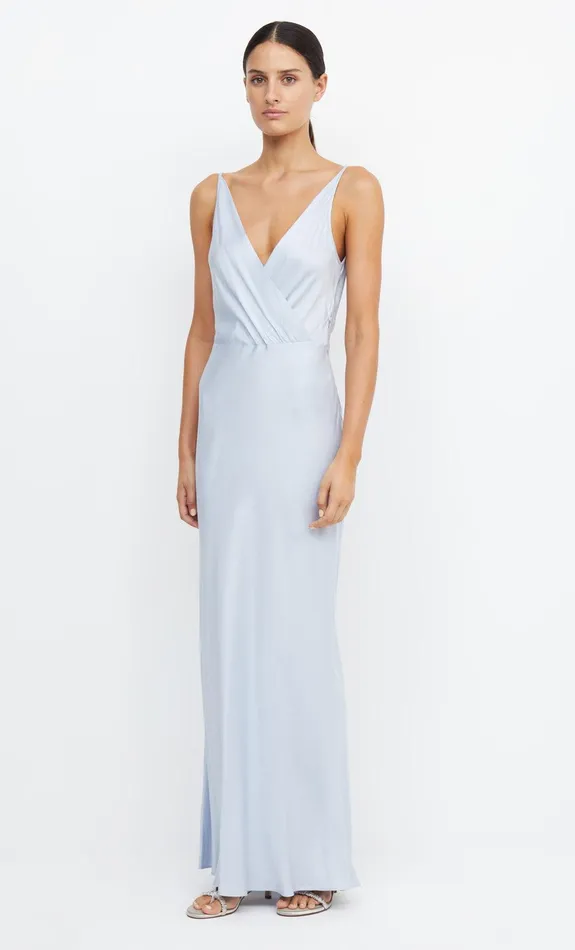 Bec Bridge Dresses ADORE V MAXI DRESS Dusty Blue 8211 Women