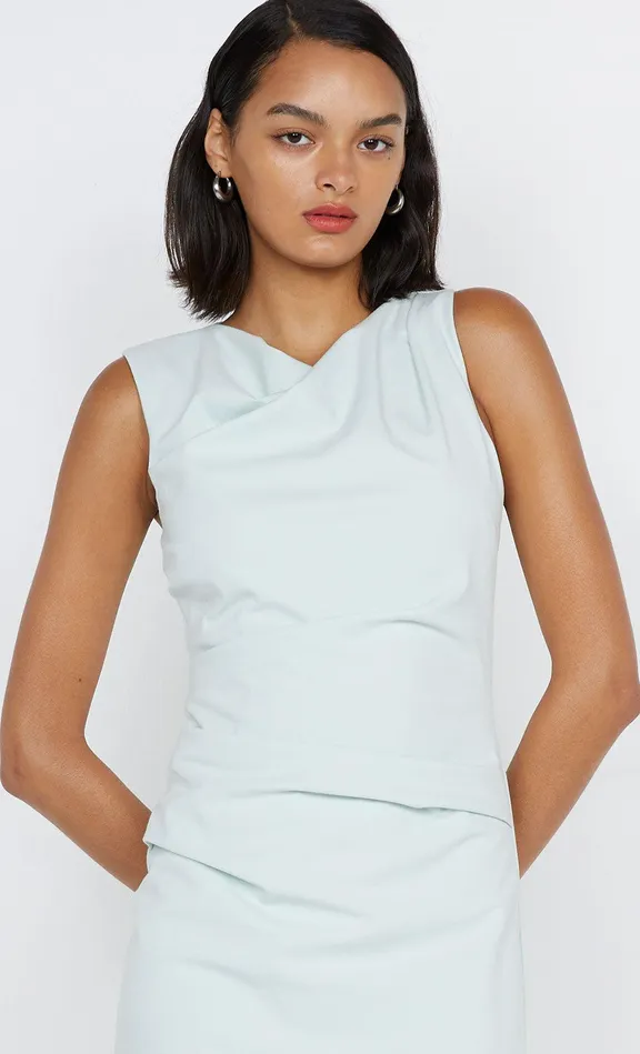 Bec Bridge Dresses AVELINE ASYM MINI DRESS Ocean Mist 8211 Women