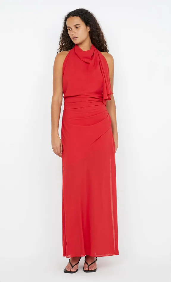 Bec Bridge Dresses CLARICE DRAPE DRESS Rouge 8211 Women