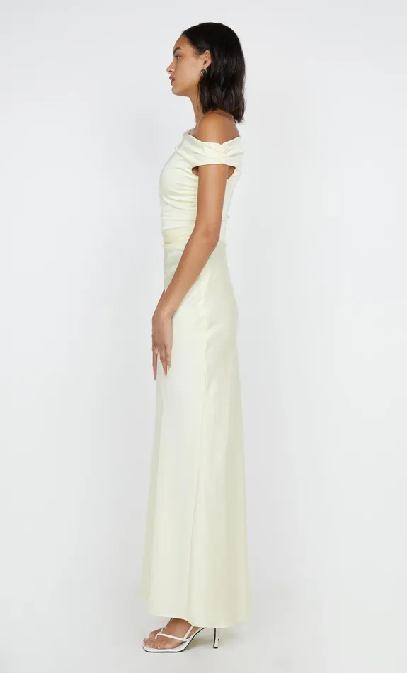 Bec Bridge Dresses ETERNITY OFF SHOULDER MAXI Ice Yellow 8211 Women
