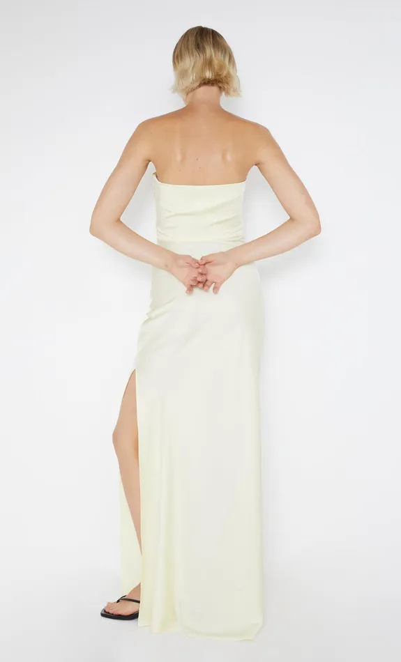 Bec Bridge Dresses ETERNITY STRAPLESS MAXI Ice Yellow 8211 Women