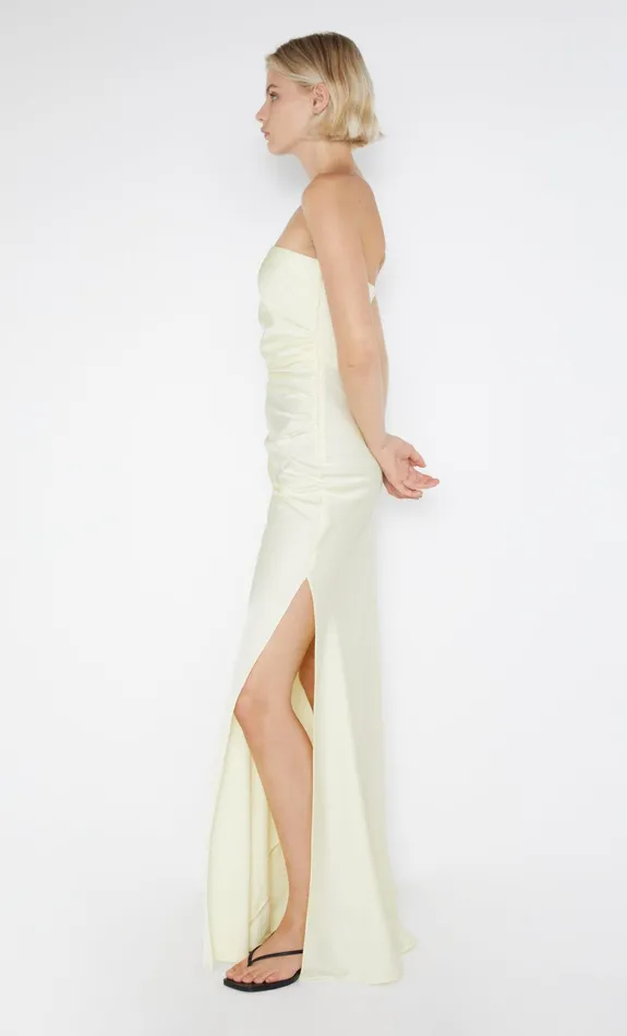 Bec Bridge Dresses ETERNITY STRAPLESS MAXI Ice Yellow 8211 Women