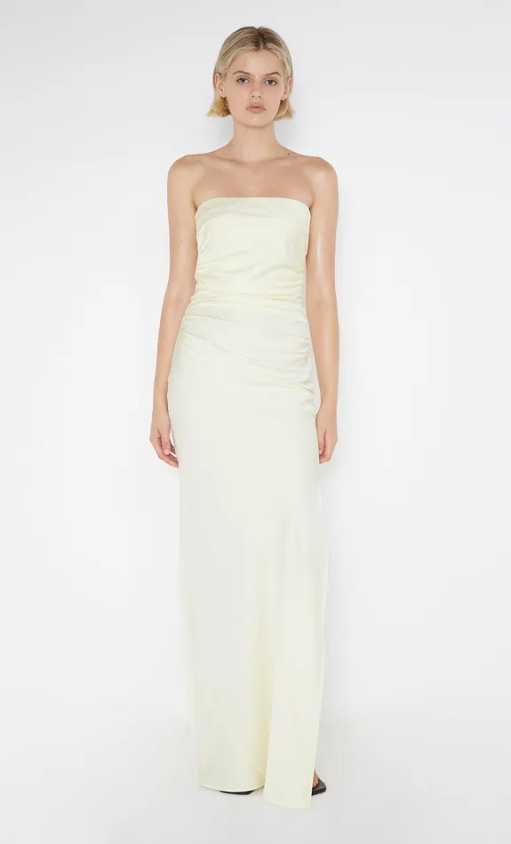 Bec Bridge Dresses ETERNITY STRAPLESS MAXI Ice Yellow 8211 Women