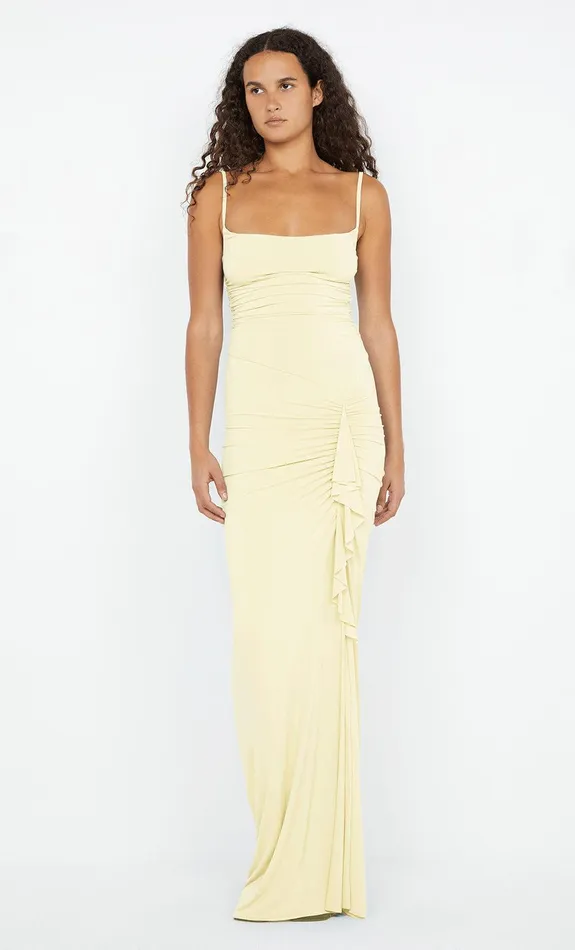 Bec Bridge Dresses GRETA RUFFLE DRESS Butter 8211 Women