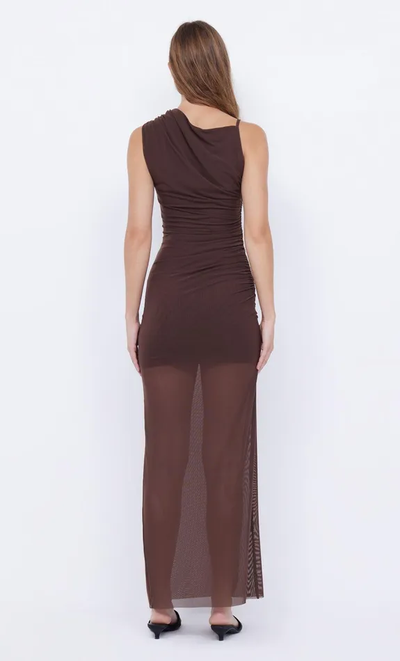 Bec Bridge Dresses JULIEN ASYM MAXI DRESS Choc 8211 Women