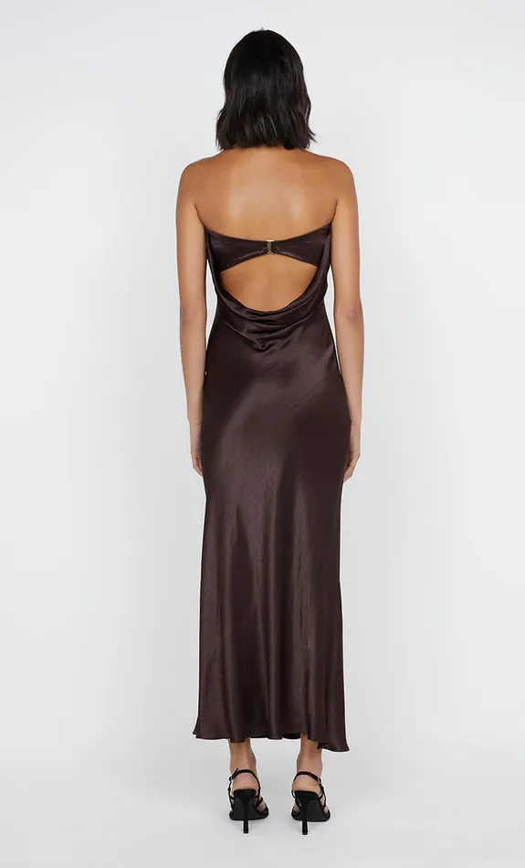 Bec Bridge Dresses MOON DANCE STRAPLESS DRESS Dark Chocolate 8211 Women