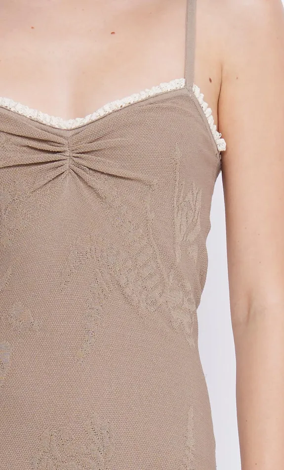Bec Bridge Dresses NAELLE KNIT MINI DRESS Taupe 8211 Women