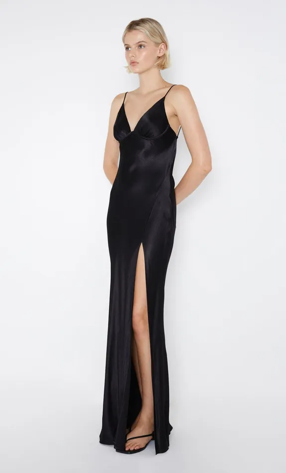 Bec Bridge Dresses REN SPLIT MAXI DRESS Black 8211 Women