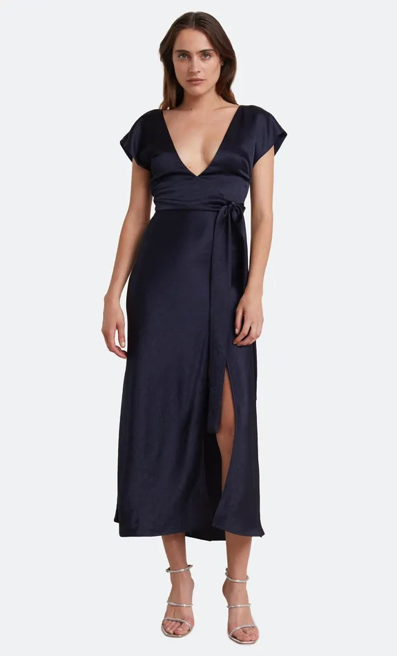 Bec Bridge Dresses THE DREAMER WRAP DRESS Ink 8211 Women