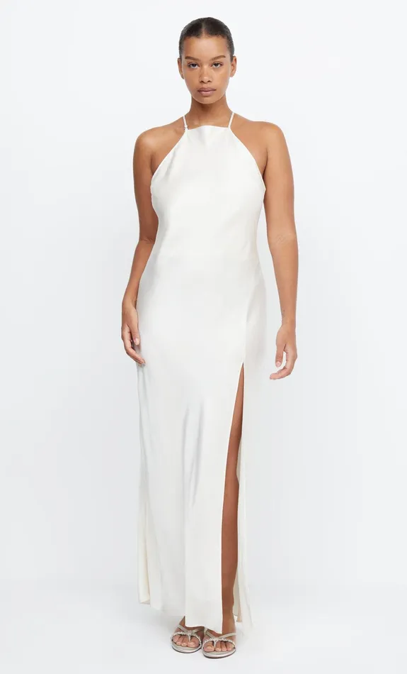 Bec Bridge Event Wear Dresses ADORE HALTER MAXI DRESS Cream 8211 Women