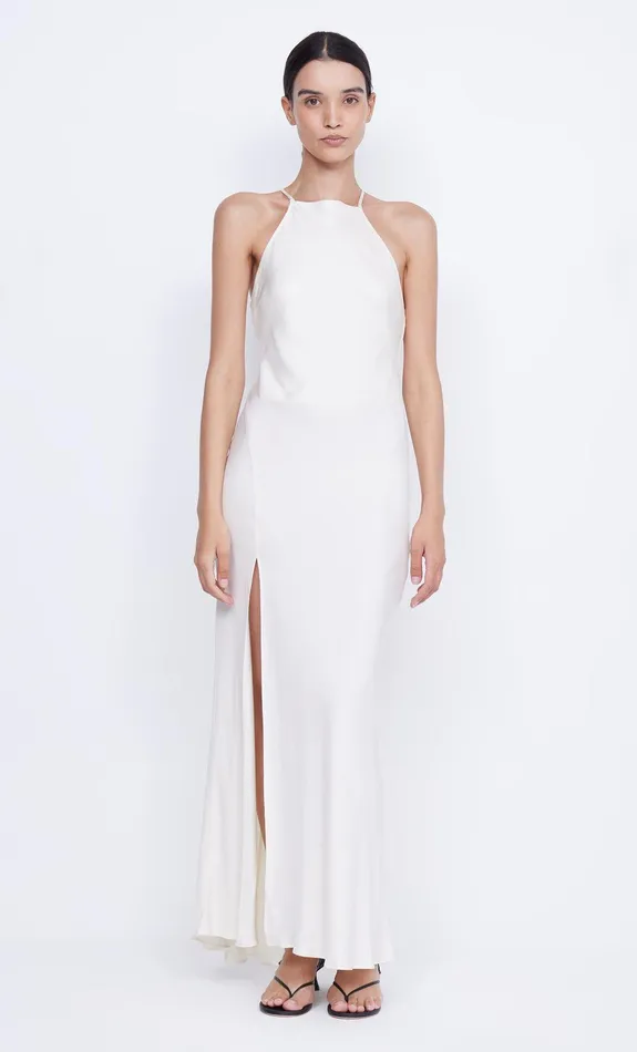 Bec Bridge Event Wear Dresses ADORE HALTER MAXI DRESS Cream 8211 Women