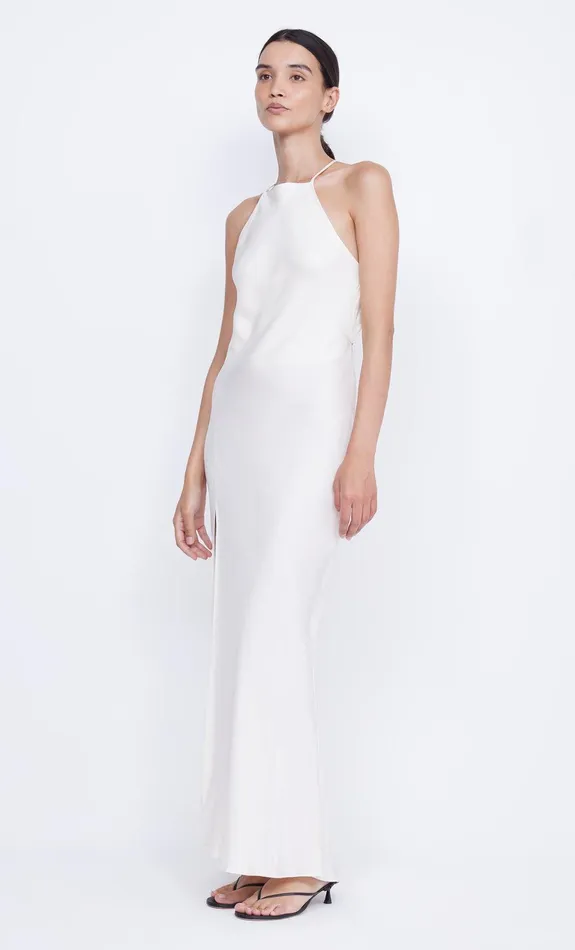 Bec Bridge Event Wear Dresses ADORE HALTER MAXI DRESS Cream 8211 Women