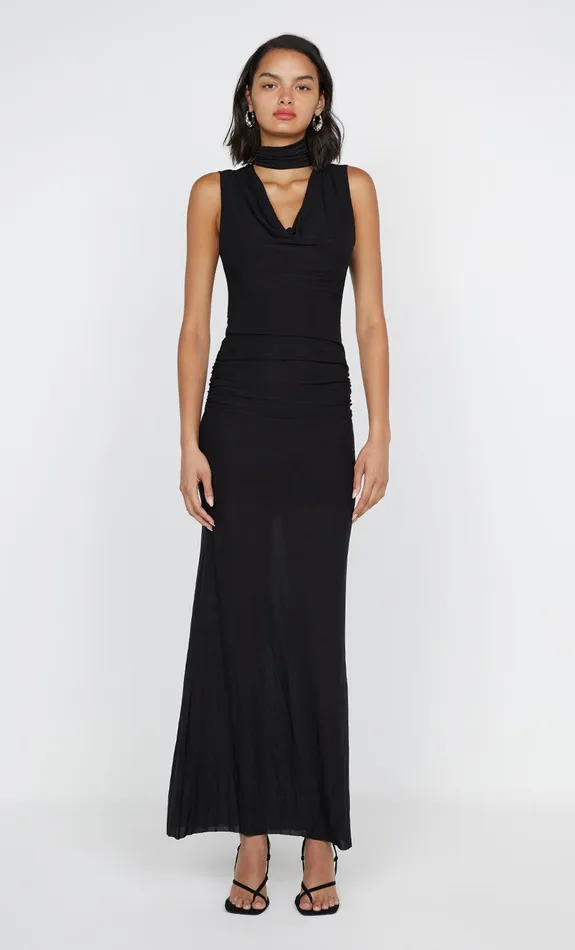 Bec Bridge Event Wear Dresses GIGI HIGH NECK DRESS Black 8211 Women