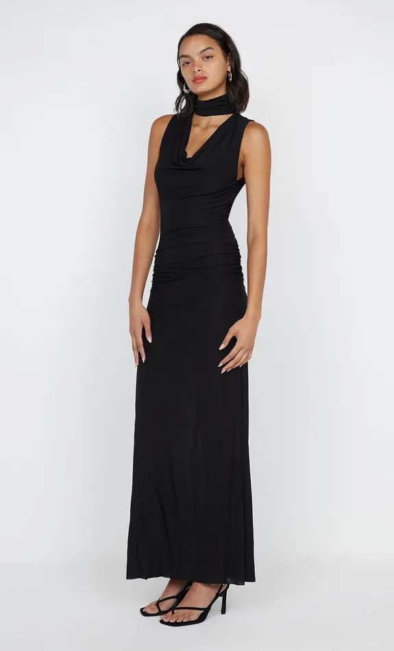 Bec Bridge Event Wear Dresses GIGI HIGH NECK DRESS Black 8211 Women