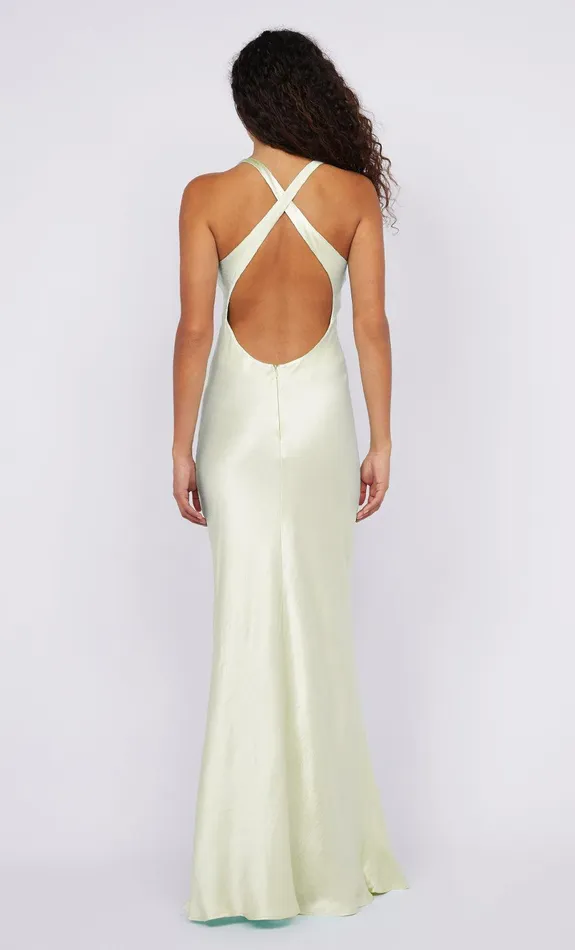 Bec Bridge Maxi Dresses MAXINA CROSSOVER DRESS Ice Yellow 8211 Women