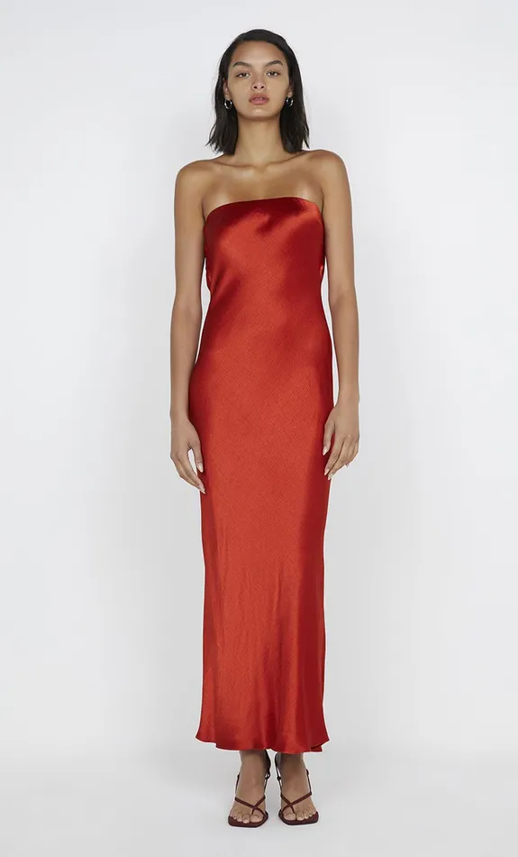 Bec Bridge Maxi Dresses MOON DANCE STRAPLESS DRESS Crimson 8211 Women