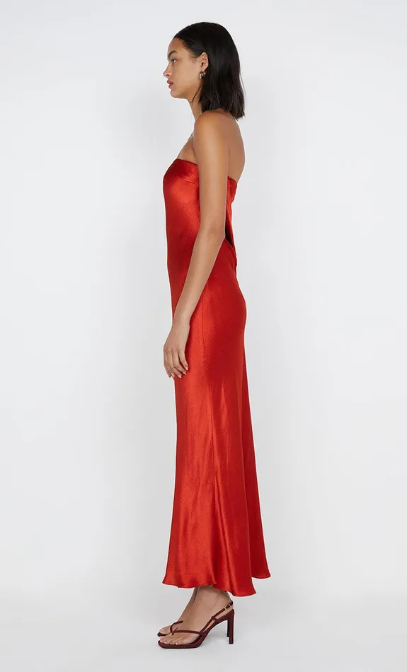 Bec Bridge Maxi Dresses MOON DANCE STRAPLESS DRESS Crimson 8211 Women