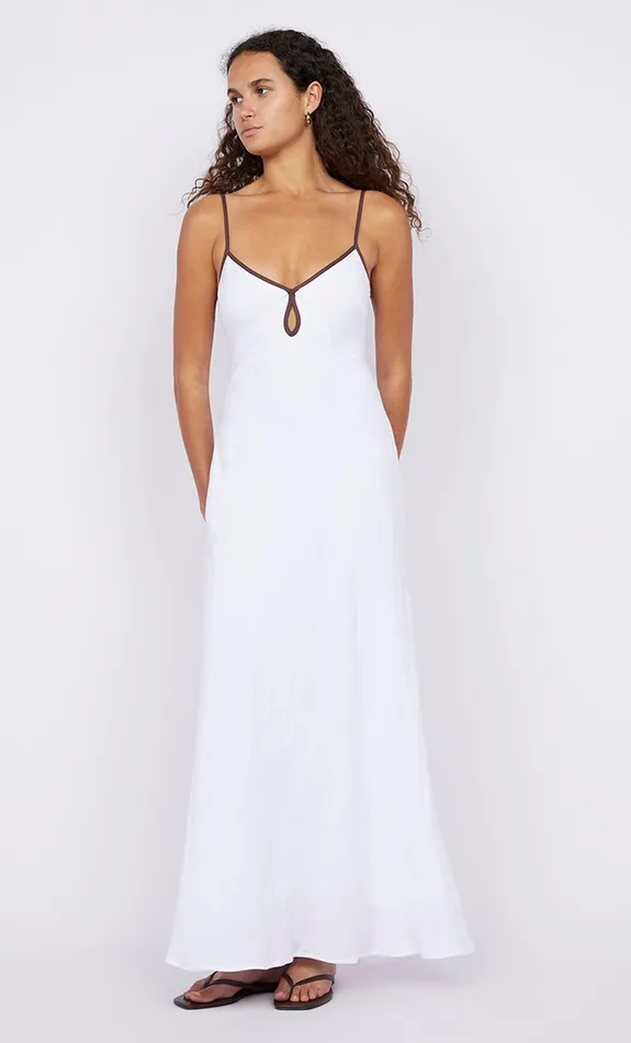 Bec Bridge Maxi Dresses OTTILIE KEYHOLE DRESS Whitechocolate 8211 Women
