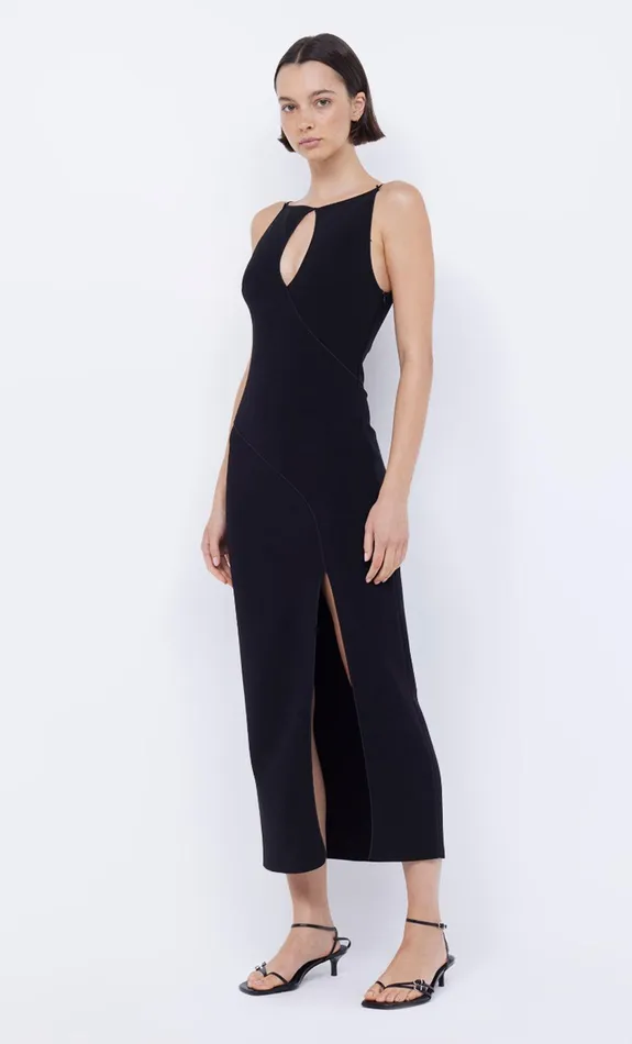 Bec Bridge Midi Dresses MARIELLE SPLIT DRESS Black 8211 Women