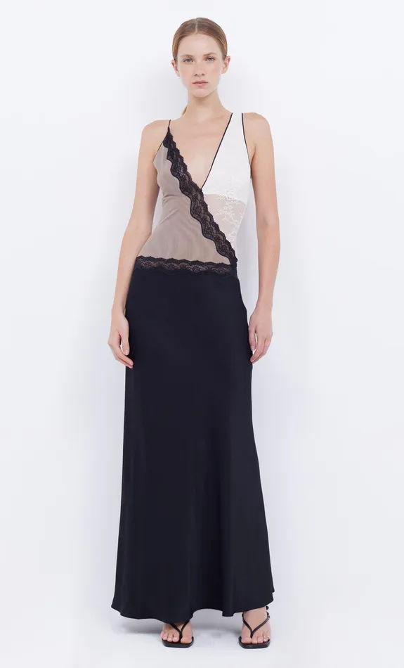 Bec Bridge Prom Dresses ABRIELLE LACE MAXI DRESS Blacktaupeivory 8211 Women