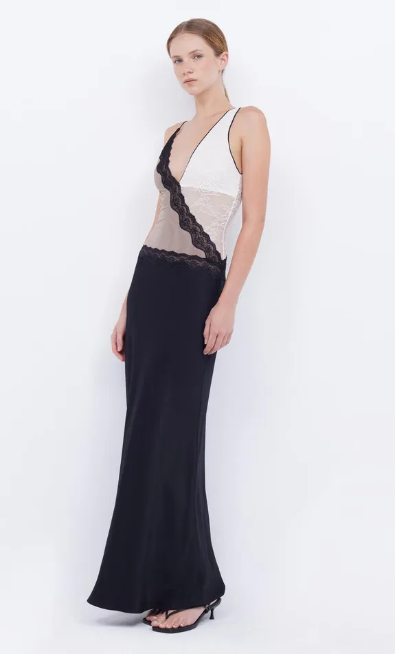 Bec Bridge Prom Dresses ABRIELLE LACE MAXI DRESS Blacktaupeivory 8211 Women