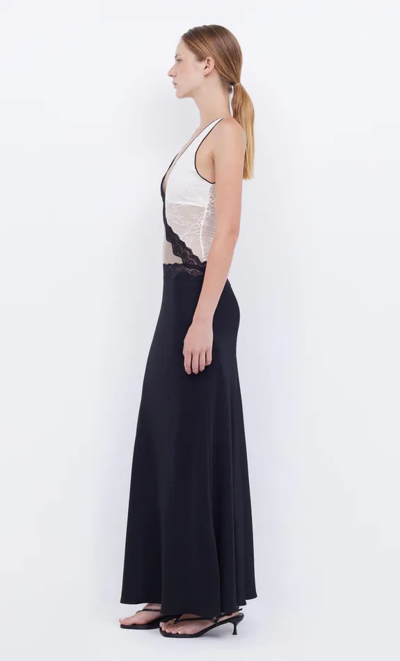 Bec Bridge Prom Dresses ABRIELLE LACE MAXI DRESS Blacktaupeivory 8211 Women
