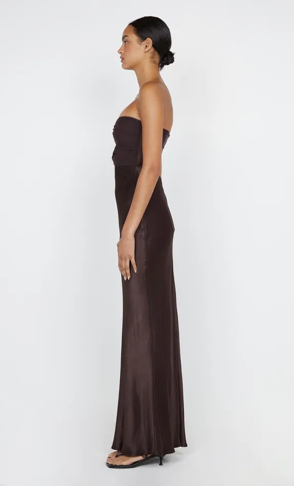 Bec Bridge Prom Dresses HALLE STRAPLESS DRESS Chocolate 8211 Women