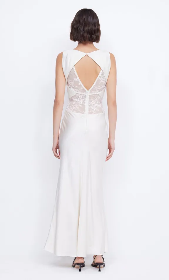 Bec Bridge Prom Dresses JULIETTE V NECK MAXI DRESS Ivory 8211 Women
