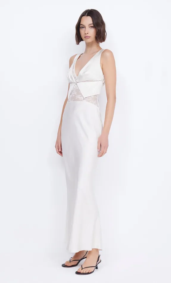 Bec Bridge Prom Dresses JULIETTE V NECK MAXI DRESS Ivory 8211 Women