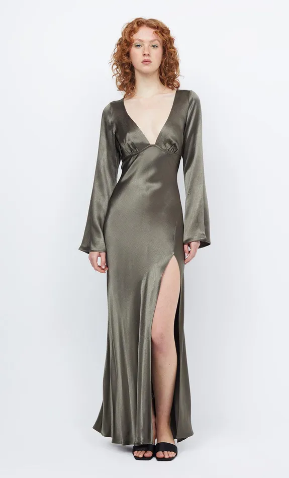 Bec Bridge Prom Dresses REN LONG SLEEVE MAXI DRESS Dark Willow 8211 Women