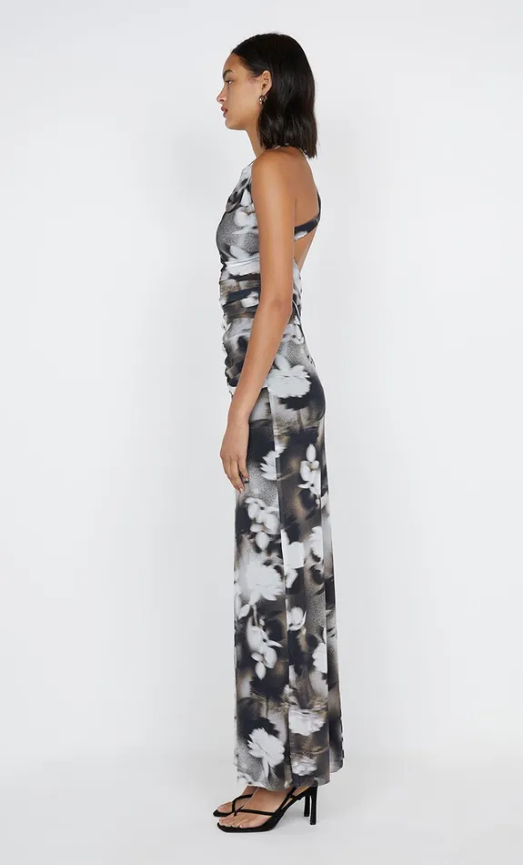 Bec Bridge Prom Dresses SOLENE ASYM DRESS Dark Blurred Floral 8211 Women