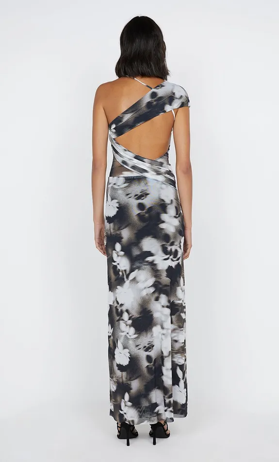 Bec Bridge Prom Dresses SOLENE ASYM DRESS Dark Blurred Floral 8211 Women