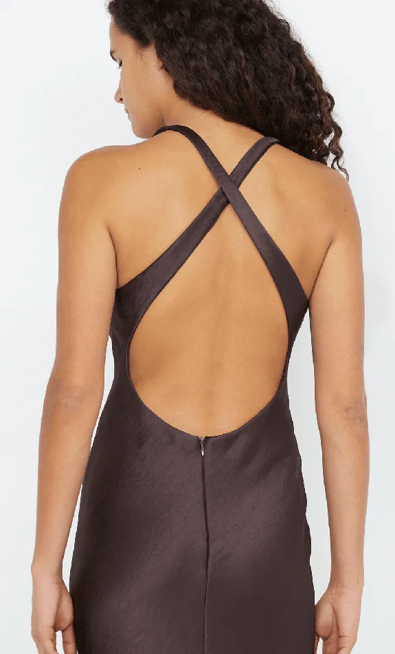 Bec Bridge Prom Dresses THE DREAMER V NECK DRESS Dark Chocolate 8211 Women