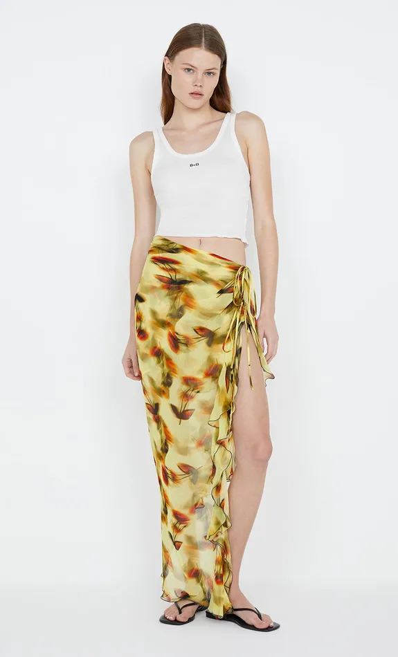 Bec Bridge Skirts FIORE WRAP SKIRT Citrus Rose 8211 Women