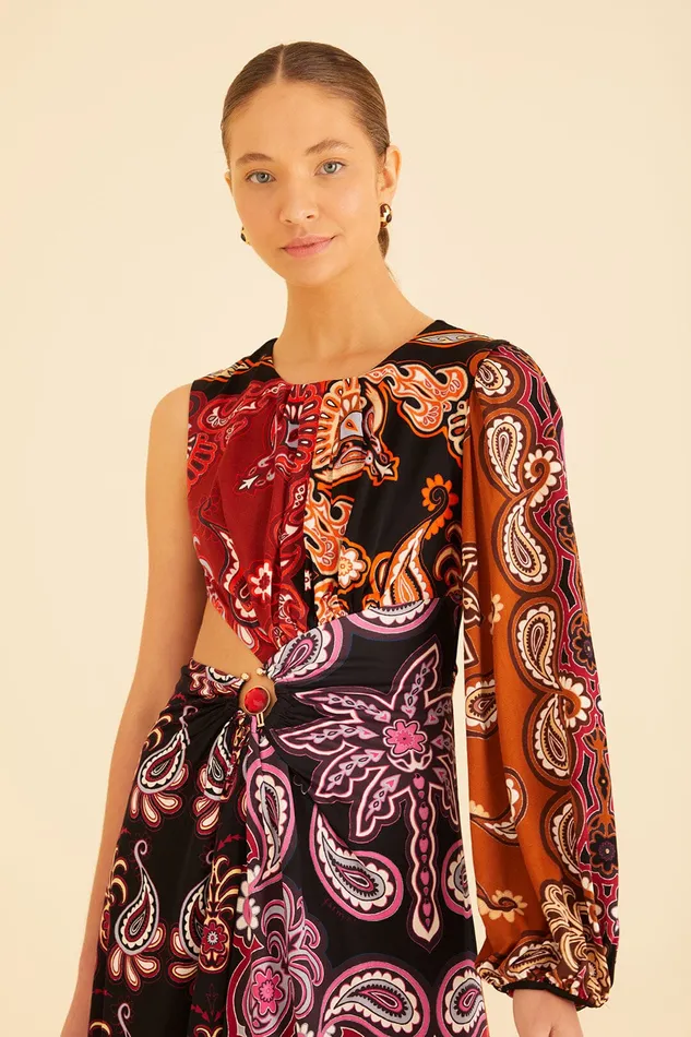 Black Sweet Mermaids One Shoulder Maxi Dress Women Farm Rio Maxi Dresses