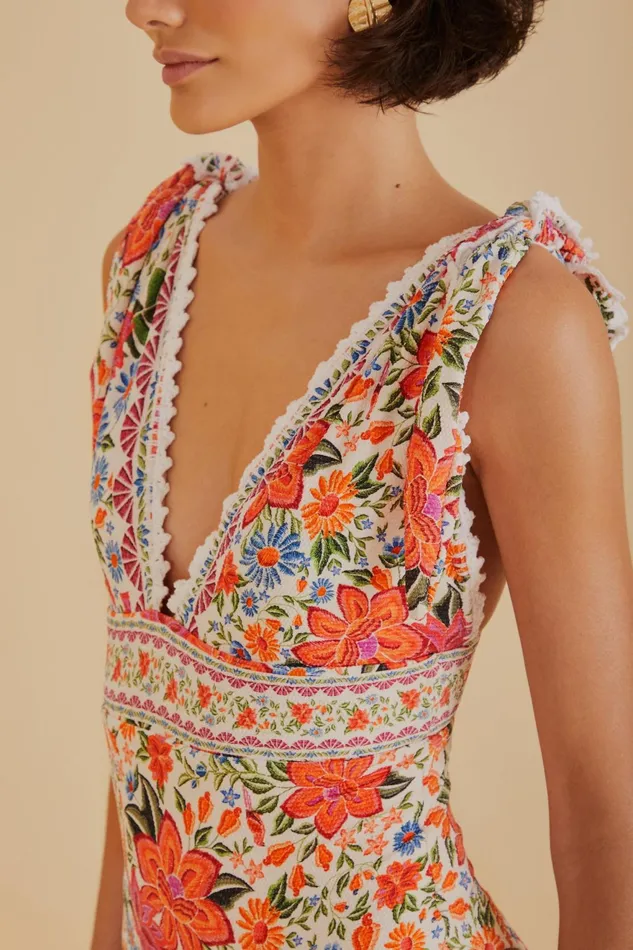 Bloom Garden One Piece Swimsuit Women Farm Rio OnePiece Swimsuits