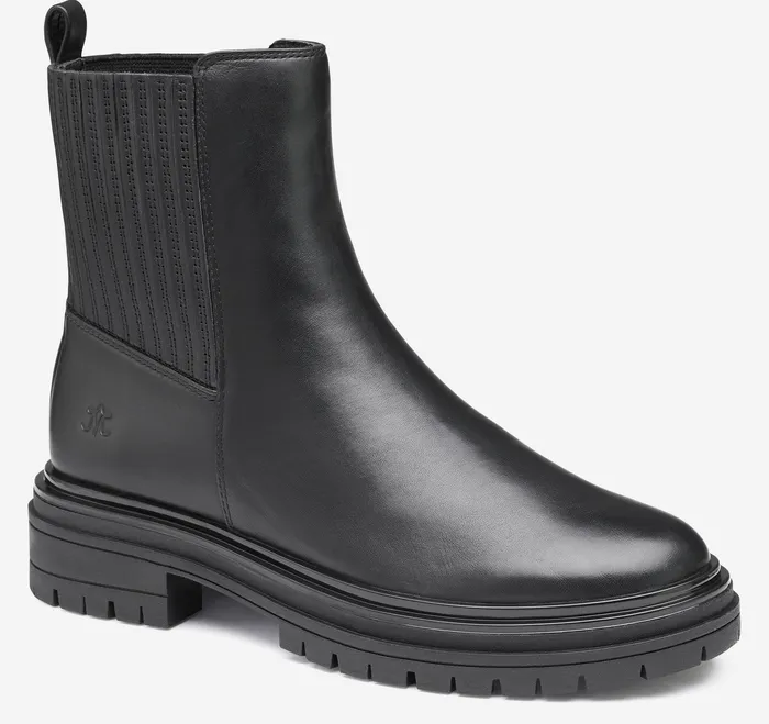 Boots and Booties Women Johnston and Murphy Gianna Gore Boot Black Full Grain