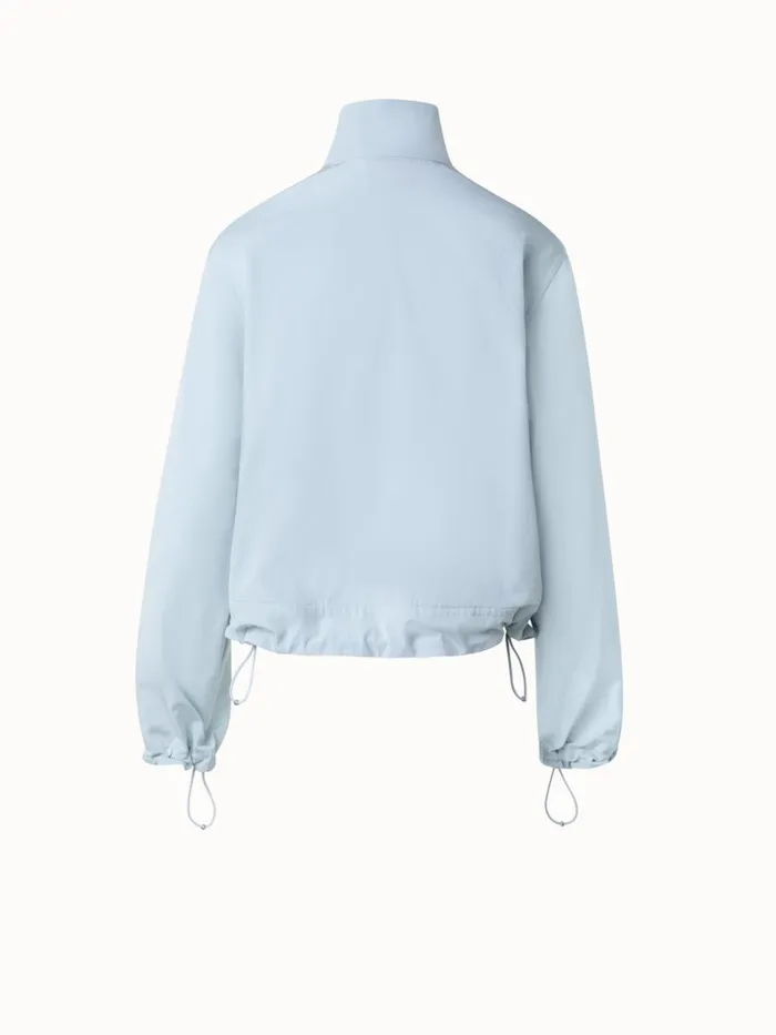 Cotton Taffeta Blouson Bleached Denim Women Akris Jackets