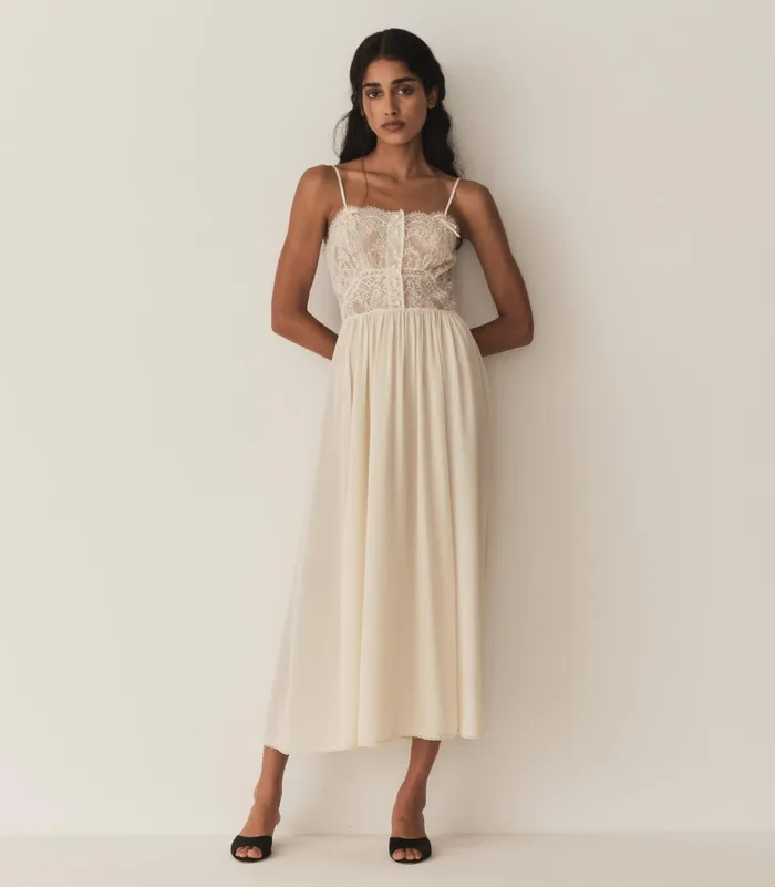 DEN Corinne Dress Mother Of Pearl Women Dresses