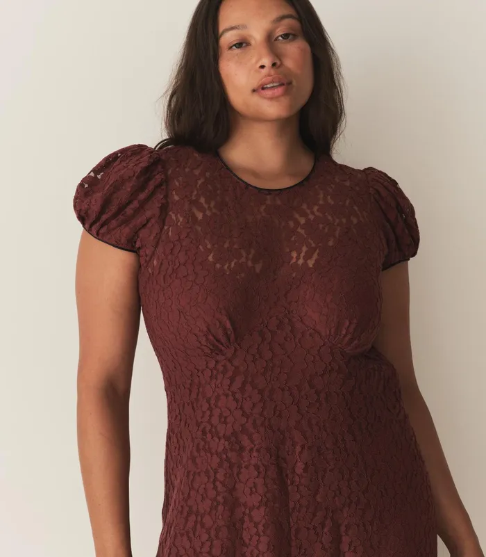 DEN Katarina Dress Black Cherry Women Dresses DEN Katarina Dress Black Cherry Women Dresses