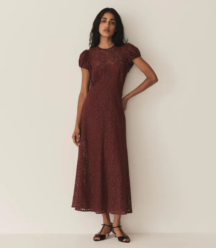 DEN Katarina Dress Black Cherry Women Dresses DEN Katarina Dress Black Cherry Women Dresses