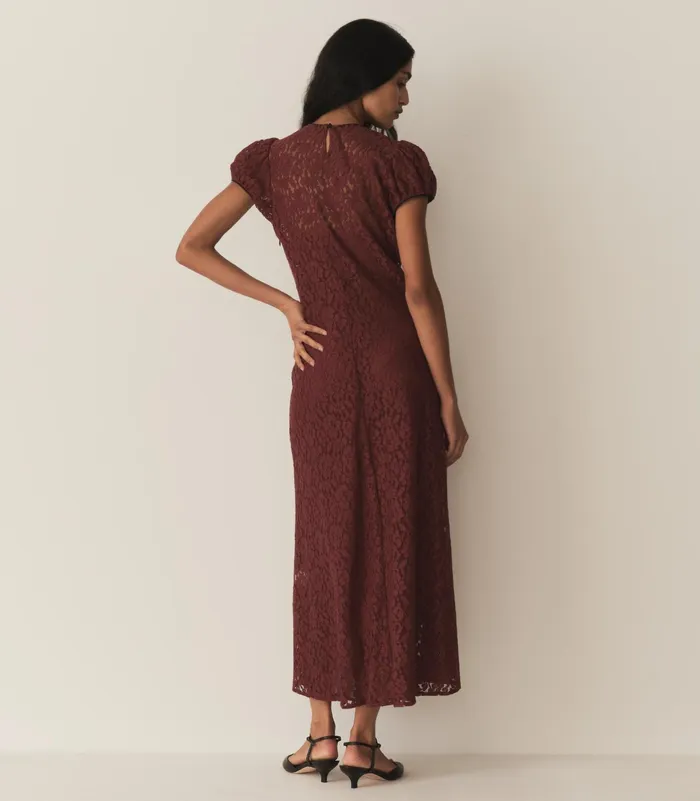 DEN Katarina Dress Black Cherry Women Dresses DEN Katarina Dress Black Cherry Women Dresses