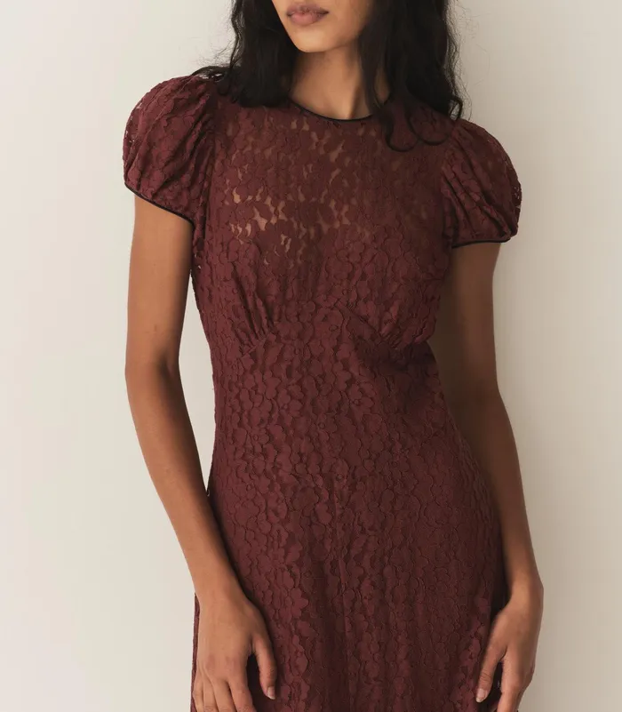 DEN Katarina Dress Black Cherry Women Dresses DEN Katarina Dress Black Cherry Women Dresses