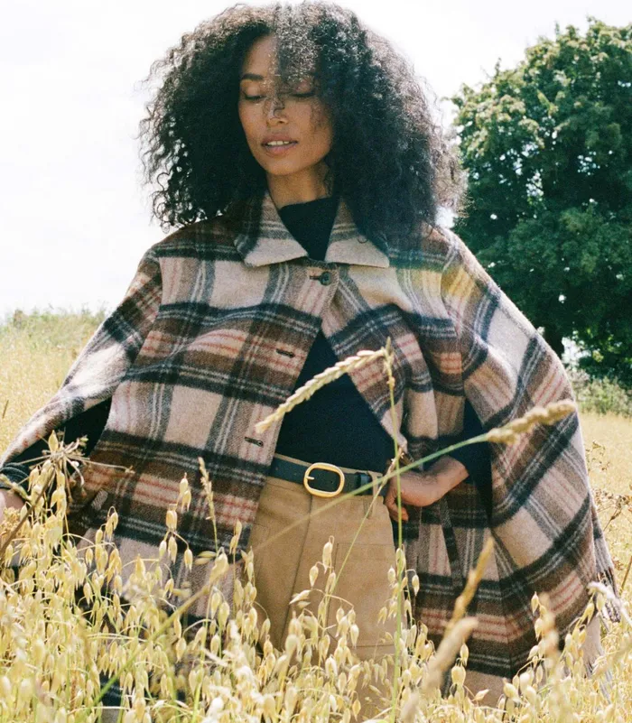 DEN Kent Cape Maclaine Plaid Women Coats and Jackets