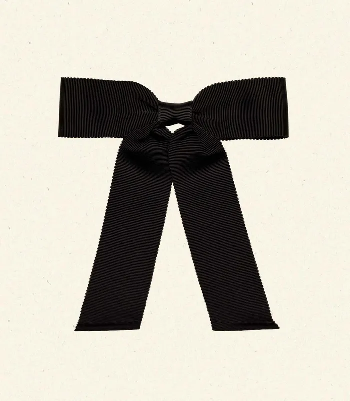 DEN Lala Bow Barrette Black Grosgrain Women Hair Accessories DEN Lala Bow Barrette Black Grosgrain Women Hair Accessories