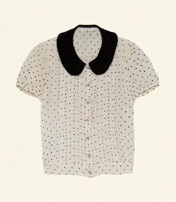 DEN Madeline Top Mother Of Pearl Dot Women Tops DEN Madeline Top Mother Of Pearl Dot Women Tops