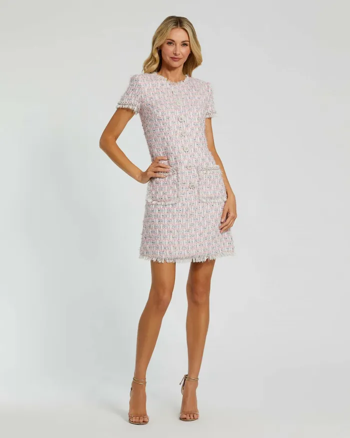 Daytime Dresses Pink Cap Sleeve Floral Button Detail Shift Dress Pink Multi 8211 Mac Duggal Women Daytime Dresses Pink Cap Sleeve Floral Button Detail Shift Dress Pink Multi 8211 Mac Duggal Women