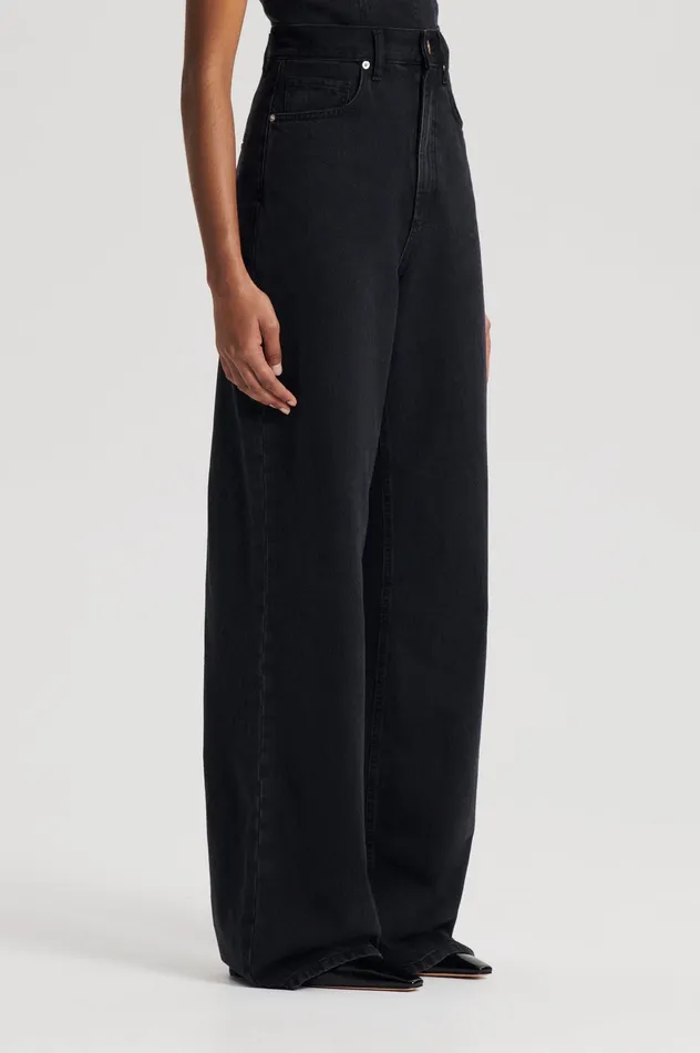 Denim DENIM DRAPE LEG JEAN WASHEDBLACKG 8211 Scanlan Theodore Women Denim DENIM DRAPE LEG JEAN WASHEDBLACKG 8211 Scanlan Theodore Women